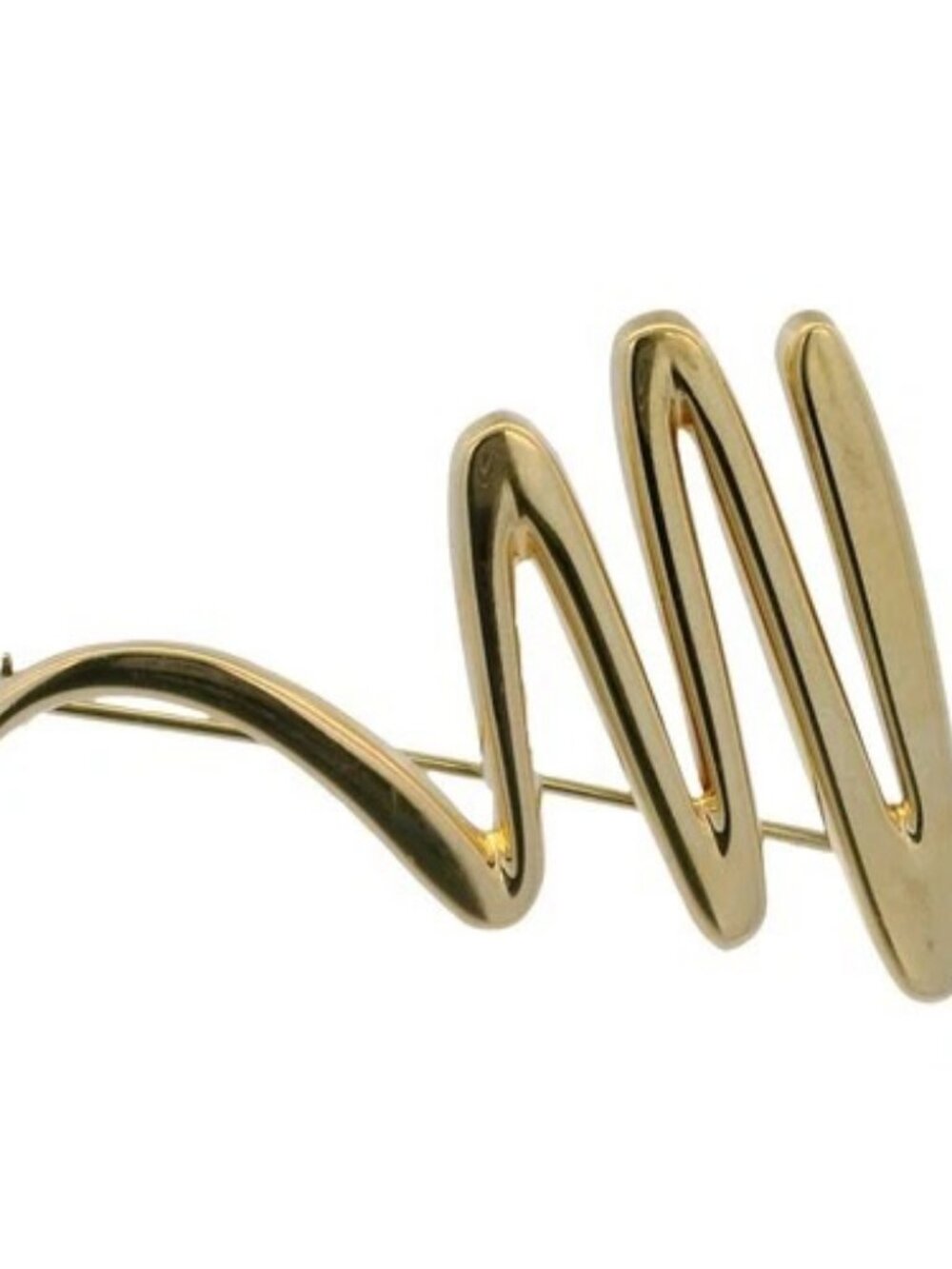 Retired Tiffany & Co Paloma Picasso 18kt Yellow Gold Scribble Zig-Zag Brooch